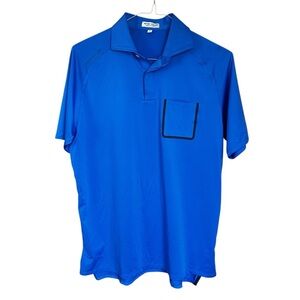 Peter Millar Performance Polo Summer Comfort Crown Sport - Network Logo Blue M
